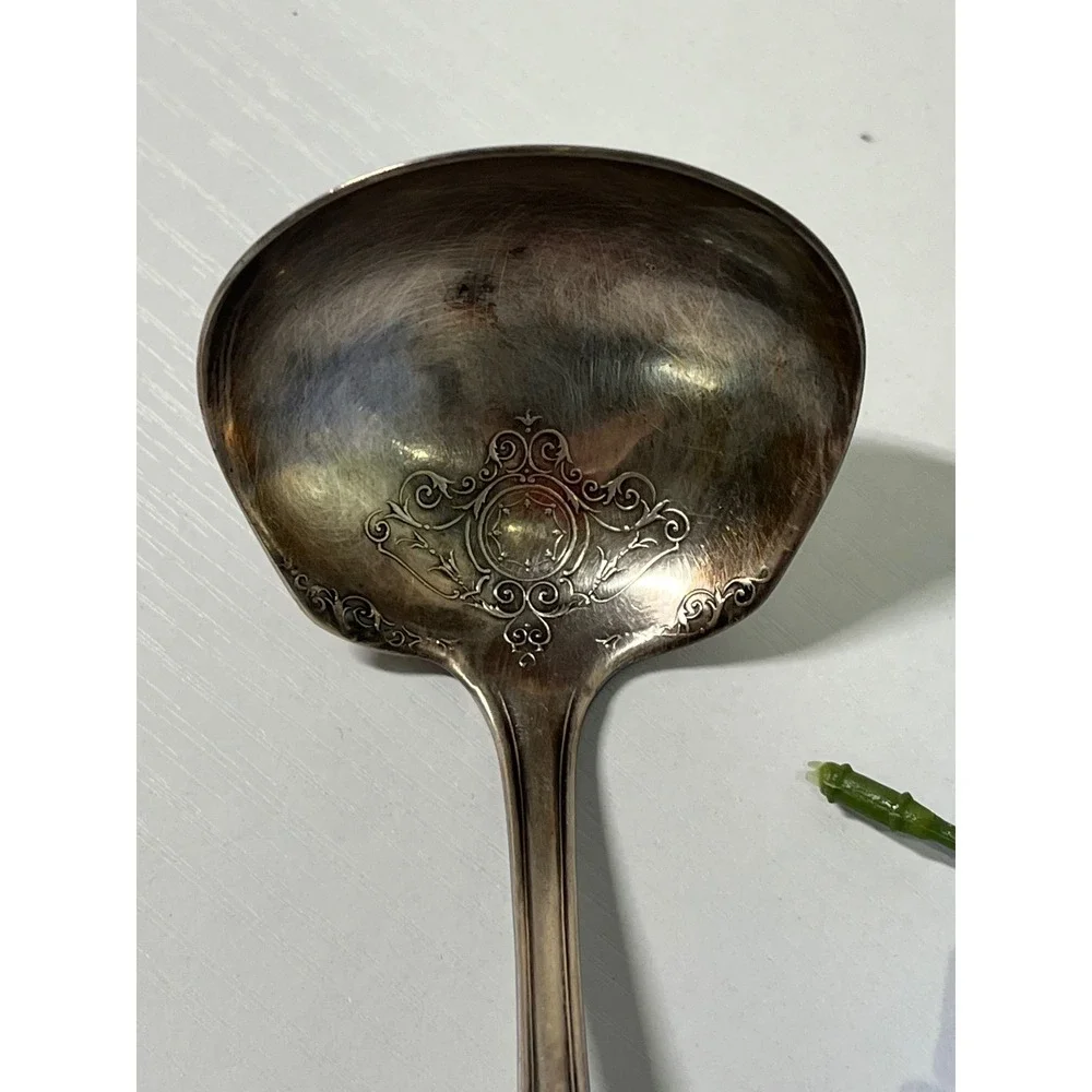 Oneida Community Plate Adam Pattern Gravy‎ Ladle Silverplate Vintage 1917 6 Inch
